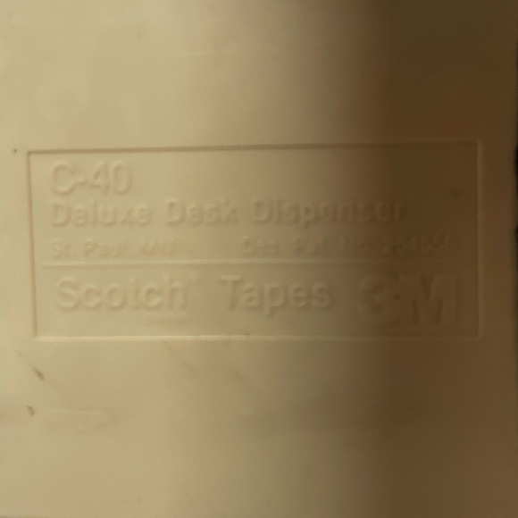 EUC Vintage Heavy Duty Beige Scotch 3M Weighted Tape Dispenser - Picture 6 of 12